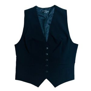 Norma Kamali Vest Black Adjustable FITS LIKE A MED*